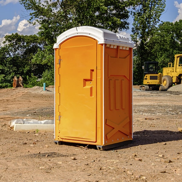 how often are the porta potties cleaned and serviced during a rental period in Morrill